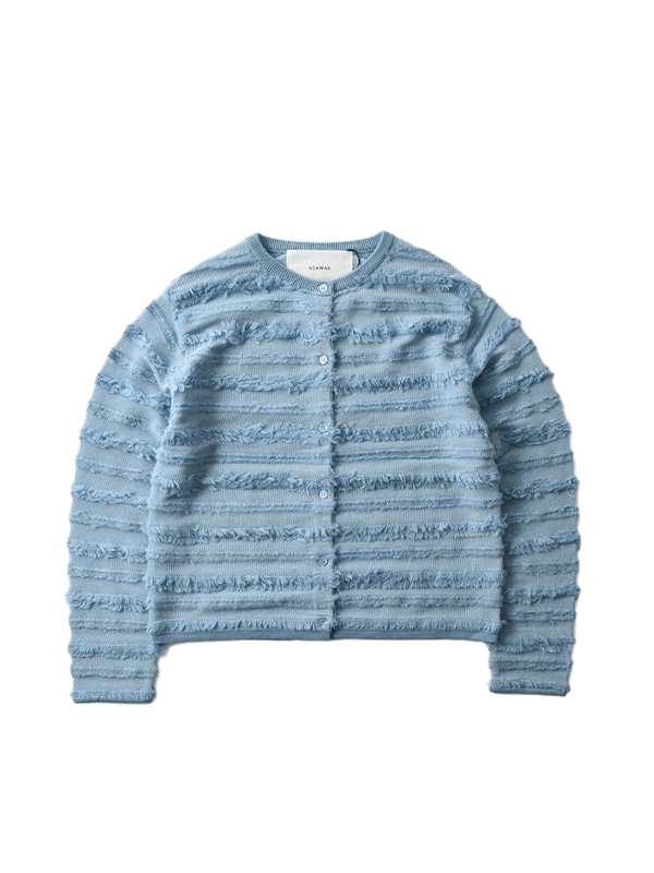 和紙 メリノウール フリンジ ニット カーディガン “FRINGE KNIT CARDIGAN” adws-401-10